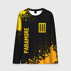 Мужской лонгслив Paramore - gold gradient вертикально