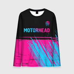 Лонгслив мужской Motorhead - neon gradient посередине, цвет: 3D-принт