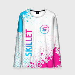 Мужской лонгслив Skillet neon gradient style вертикально