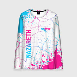 Лонгслив мужской Nazareth neon gradient style вертикально, цвет: 3D-принт