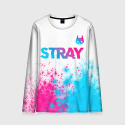 Мужской лонгслив Stray neon gradient style посередине