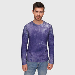 Лонгслив мужской Абстракция - violet color background, цвет: 3D-принт — фото 2