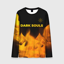 Лонгслив мужской Dark Souls - gold gradient посередине, цвет: 3D-принт