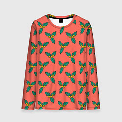 Мужской лонгслив Ягоды остролиста