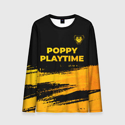 Мужской лонгслив Poppy Playtime - gold gradient посередине