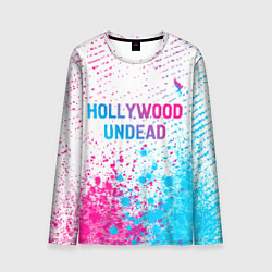 Лонгслив мужской Hollywood Undead neon gradient style посередине, цвет: 3D-принт