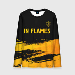 Мужской лонгслив In Flames - gold gradient посередине