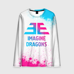 Лонгслив мужской Imagine Dragons neon gradient style, цвет: 3D-принт