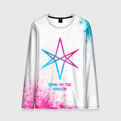 Лонгслив мужской Bring Me the Horizon neon gradient style, цвет: 3D-принт