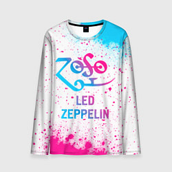 Лонгслив мужской Led Zeppelin neon gradient style, цвет: 3D-принт