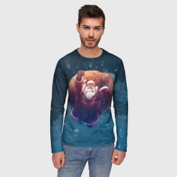 Лонгслив мужской Летящий Санта, цвет: 3D-принт — фото 2