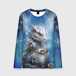 Лонгслив мужской Зимний дракон, цвет: 3D-принт
