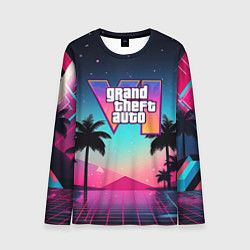 Лонгслив мужской GTA 6 summer abstract, цвет: 3D-принт