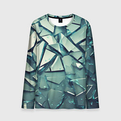 Лонгслив мужской Битое стекло текстура, цвет: 3D-принт