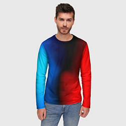 Лонгслив мужской Неоновый градиент краски, цвет: 3D-принт — фото 2