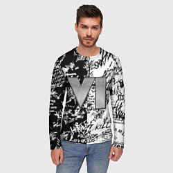 Лонгслив мужской GTA 6 чб, цвет: 3D-принт — фото 2