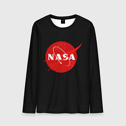 Мужской лонгслив NASA redlogo space usa