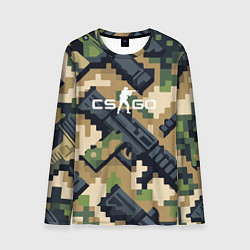 Мужской лонгслив Counter Strike - pixel military pattern