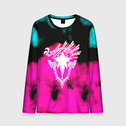 Мужской лонгслив Монстр хантер неоновые фон