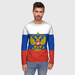 Лонгслив мужской Флаг России с гербом, цвет: 3D-принт — фото 2