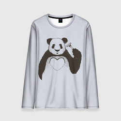 Лонгслив мужской Panda love art, цвет: 3D-принт