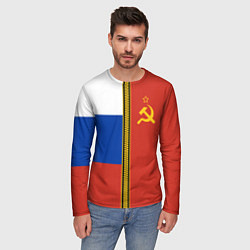 Лонгслив мужской Россия и СССР, цвет: 3D-принт — фото 2