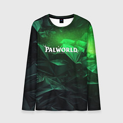 Мужской лонгслив Palworld logo green abstract