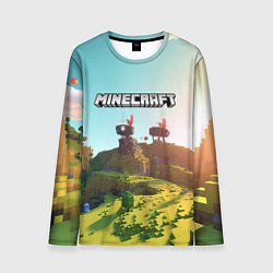 Лонгслив мужской Minecraft logo солнечная карта, цвет: 3D-принт