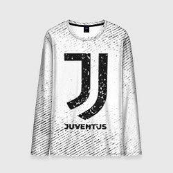 Мужской лонгслив Juventus с потертостями на светлом фоне