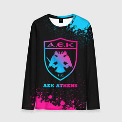Мужской лонгслив AEK Athens - neon gradient