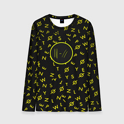 Лонгслив мужской Twenty one pilots pattern rock yellow, цвет: 3D-принт