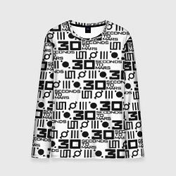 Мужской лонгслив Thirty Seconds to Mars pattern rock