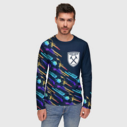 Лонгслив мужской West Ham градиентные мячи, цвет: 3D-принт — фото 2