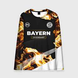 Лонгслив мужской Bayern legendary sport fire, цвет: 3D-принт