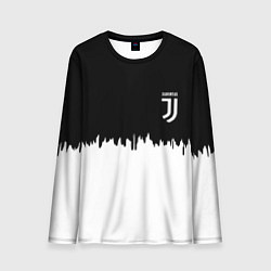 Лонгслив мужской Juventus белый огонь текстура, цвет: 3D-принт