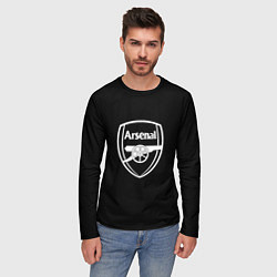 Лонгслив мужской Arsenal fc белое лого, цвет: 3D-принт — фото 2