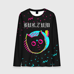 Лонгслив мужской Burzum - rock star cat, цвет: 3D-принт