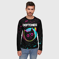 Лонгслив мужской Deftones - rock star cat, цвет: 3D-принт — фото 2