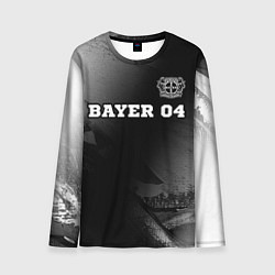 Мужской лонгслив Bayer 04 sport на темном фоне посередине