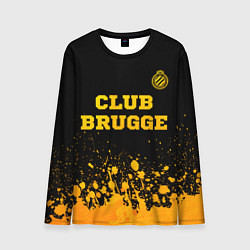 Мужской лонгслив Club Brugge - gold gradient посередине