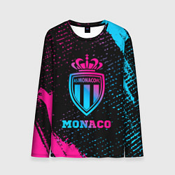 Лонгслив мужской Monaco - neon gradient, цвет: 3D-принт