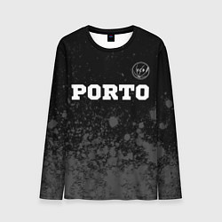 Лонгслив мужской Porto sport на темном фоне посередине, цвет: 3D-принт