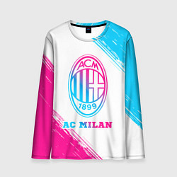 Лонгслив мужской AC Milan neon gradient style, цвет: 3D-принт