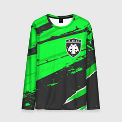 Лонгслив мужской AEK Athens sport green, цвет: 3D-принт