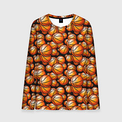 Лонгслив мужской Баскетбольные мячики, цвет: 3D-принт