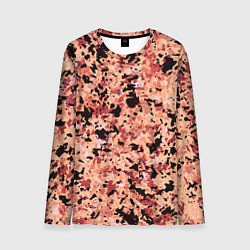 Мужской лонгслив Абстракция персиковый пятнистый