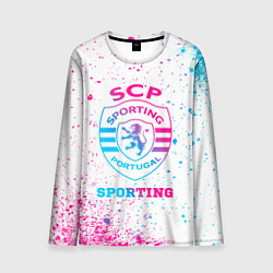 Лонгслив мужской Sporting neon gradient style, цвет: 3D-принт