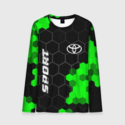 Мужской лонгслив Toyota green sport hexagon