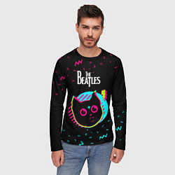 Лонгслив мужской The Beatles - rock star cat, цвет: 3D-принт — фото 2