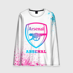 Мужской лонгслив Arsenal neon gradient style